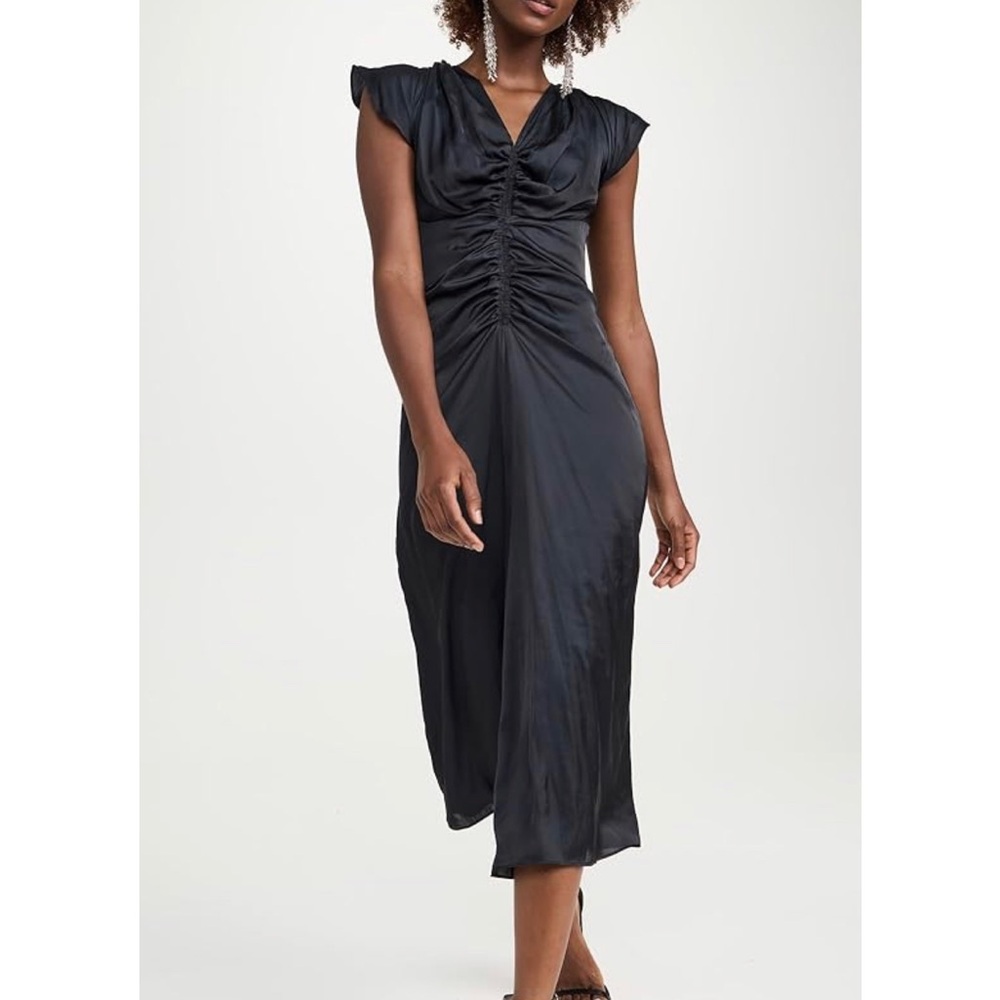 Shoshanna Black Ruched Dress